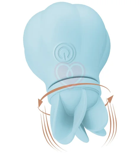 Стимулятор клитора с 5 насадками Adrien Lastic Caress голубой фото 8