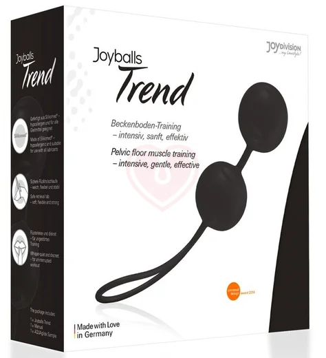 Вагинальные шарики Joyballs Trend матовые чёрные фото 2