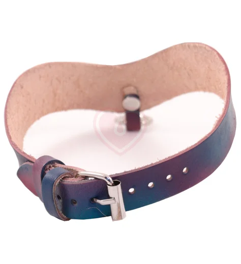 Ошейник Лунный Свет с колечком розово-синий фото 2