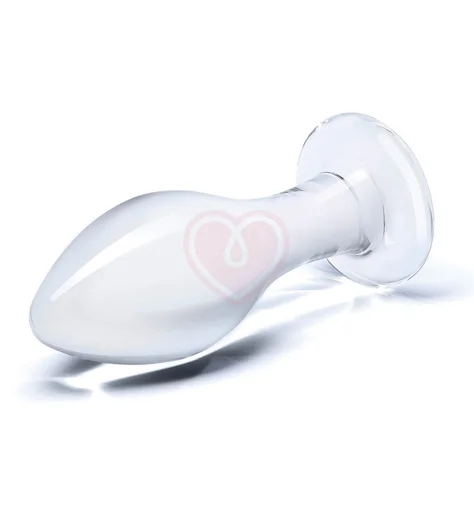 Стеклянная анальная пробка Glas Classic прозрачная фото 3