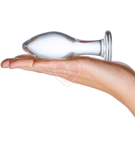 Стеклянная анальная пробка Glas Classic прозрачная фото 5