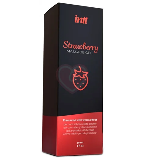 Разогревающий гель Intt Strawberry со вкусом клубники 30 мл фото 2