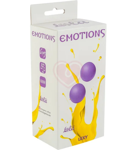 Вагинальные шарики без сцепки Emotions Lexy Medium 2,8 см фиолетовые фото 2