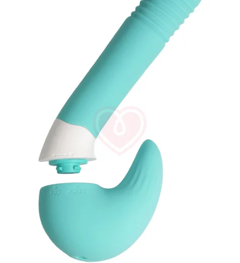 Вибратор 2в1 Youvic бирюзовый фото 4