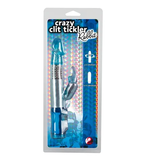 Вибратор многофункциональный Rabbit голубой фото 2