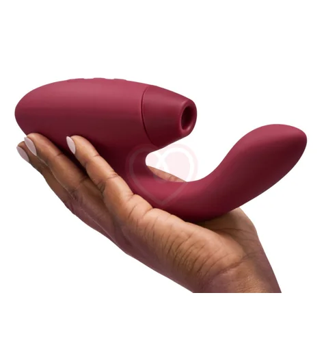 Вибратор с бесконтактной стимуляцией клитора Womanizer DUO 2 бордовый фото 4
