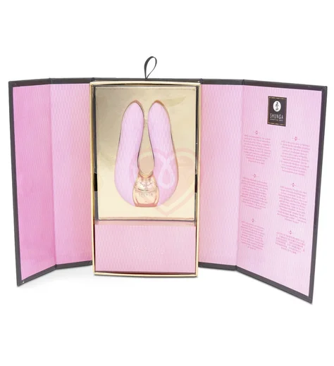 Мини-вибратор с двумя кончиками Shunga AIKO нежно-розовый фото 4