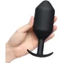 Утяжелённая анальная пробка для ношения b-Vibe Snug Plug 7 огромная чёрная фото 2