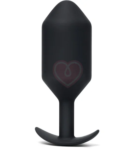 Утяжелённая анальная пробка для ношения b-Vibe Snug Plug 7 огромная чёрная фото 3