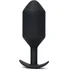 Утяжелённая анальная пробка для ношения b-Vibe Snug Plug 7 огромная чёрная фото 3