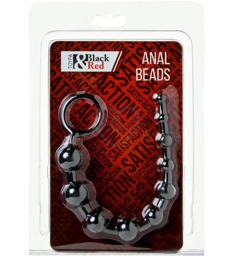 Анальная цепочка Toyfa Black&Red 30 см чёрная фото 2