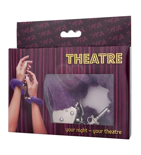 Наручники с мехом ToyFa Theatre Fur фиолетовые фото 2