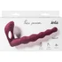 Вибронасадка для двойного проникновения со стимуляцией клитора Pure Passion Farnell 17 см бордовая фото 2