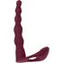 Вибронасадка для двойного проникновения со стимуляцией клитора Pure Passion Farnell 17 см бордовая фото 3