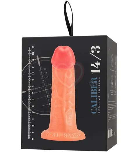 Реалистичный фаллоимитатор на присоске RealStick Caliber 14-3 телесный фото 6