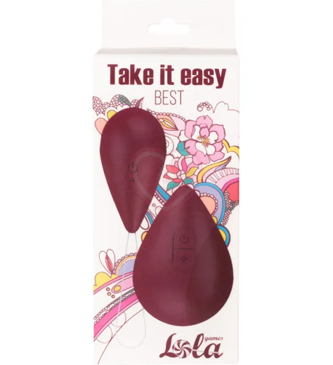 Виброяйцо с пультом Take it Easy Best бордовое фото 3