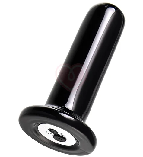 Стеклянный мини-вибратор Sexus Glass чёрный фото 3