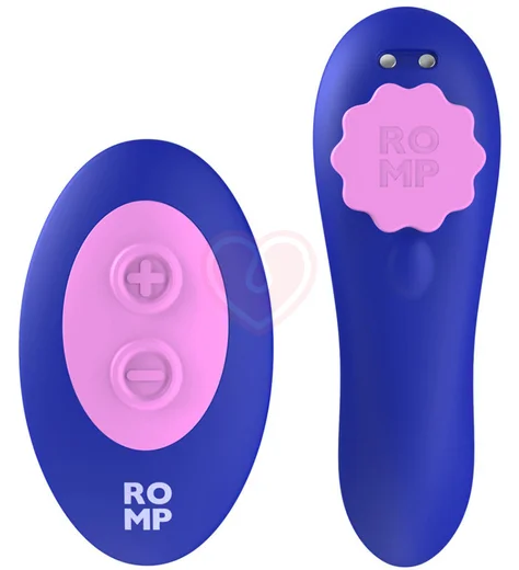 Клиторальный вибратор в трусики с дистанционным управлением Romp Party синий с розовым фото 4