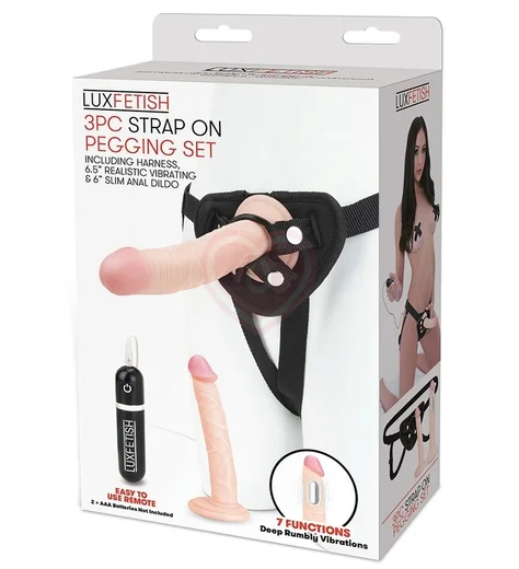 Пояс для страпона с двумя насадками Strap On Pegging Set фото 7