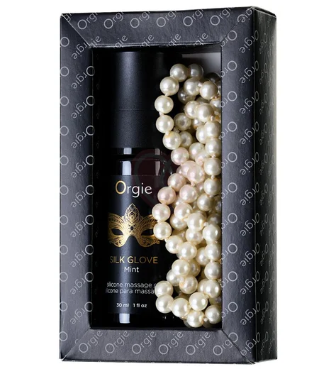 Силиконовое масло и жемчужное ожерелье для массажа Orgie Pearls Lust Massage фото 3