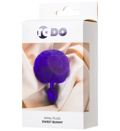 Анальная пробка с хвостом ToDo Sweet bunny фиолетовая фото 2