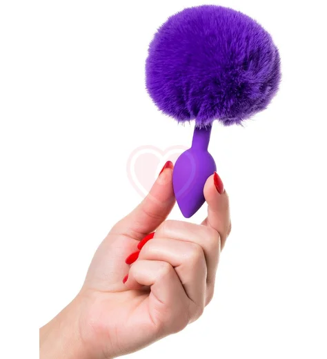 Анальная пробка с хвостом ToDo Sweet bunny фиолетовая фото 3