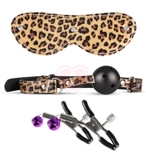 БДСМ-набор из 8 предметов Secret Pleasure Chest Wicked Wildcat леопардовый фото 7