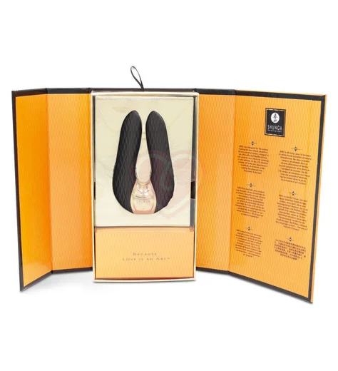 Мини-вибратор с двумя кончиками Shunga AIKO чёрный фото 3