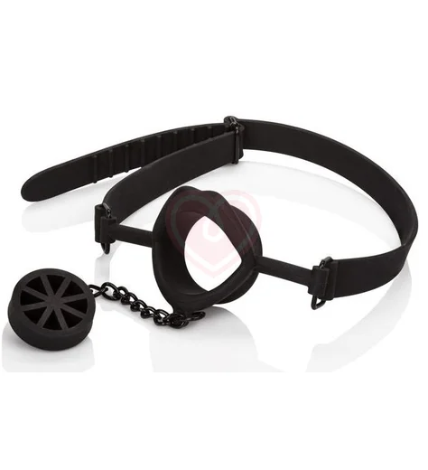 Силиконовый кляп с пробкой Scandal Silicone Stopper Gag чёрный фото 2