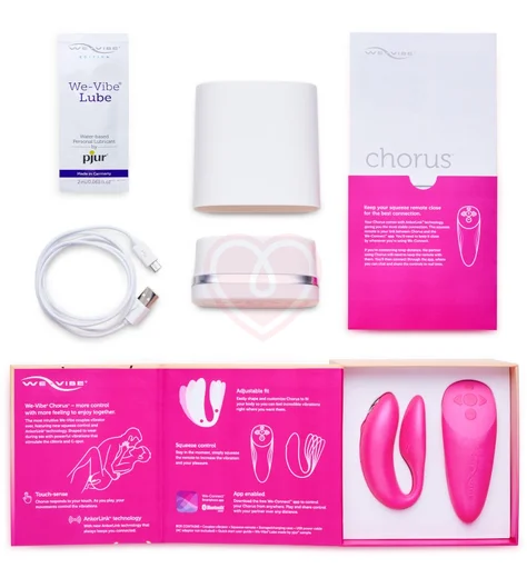 Парный вибратор с сенсорным пультом управления We-Vibe Chorus розовый фото 7