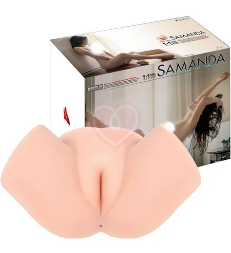 Мастурбатор с вагиной и анусом Kokos 3D Samanda с двойным слоем фото 2