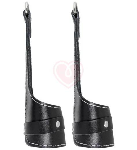 Мягкий подвес для рук с белой строчкой Pecado BDSM черный фото 4