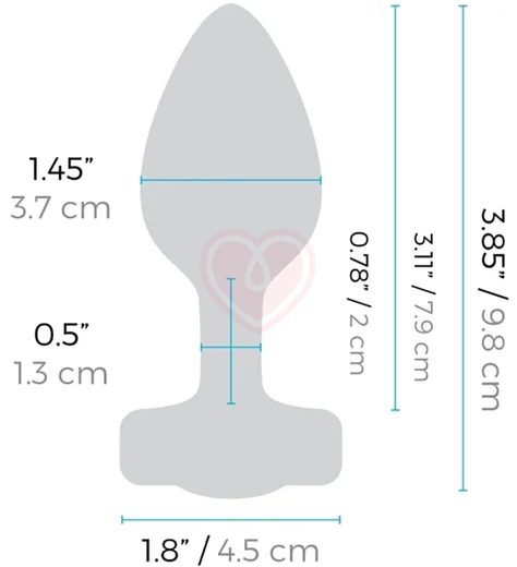 Анальная пробка с кристаллом сердцем и вибрацией b-Vibe Heart Shape Jewel Plug S/M розовая фото 13