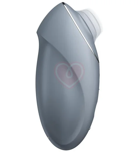 Клиторальный вибратор с функцией жидкого воздуха Tap Climax 1 серо-голубой фото 2