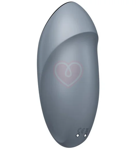 Клиторальный вибратор с функцией жидкого воздуха Tap Climax 1 серо-голубой фото 4