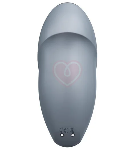 Клиторальный вибратор с функцией жидкого воздуха Tap Climax 1 серо-голубой фото 5