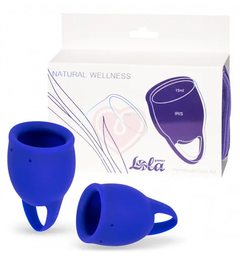Набор из 2 менструальных чаш Lola Natural Wellness Iris синий фото 4