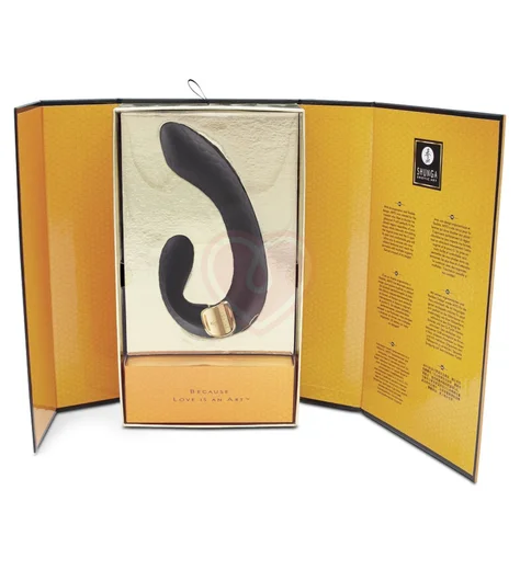 Вибратор с клиторальным стимулятором Shunga MIYO чёрный фото 3