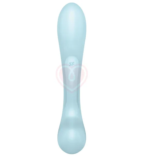 Вибратор-массажёр с 3 моторами Satisfyer Triple Oh голубой фото 4