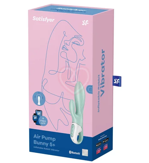 Расширяющийся вибратор Satisfyer Air Pump Bunny 5 с приложением фото 5