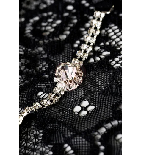 Трусики с кристальным стразом сбоку Joli Amber чёрные фото 3