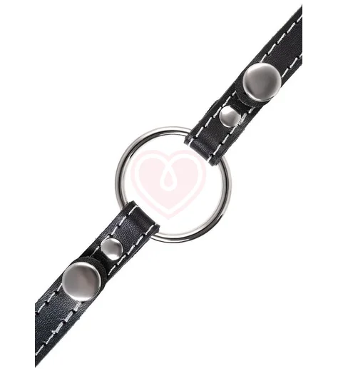 Кляп со съемным кольцом 4 см Pecado BDSM черный фото 4