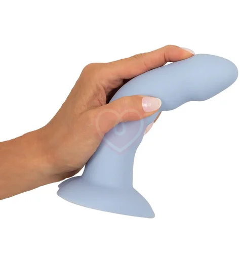 Вибратор с присоской в виде сердца Heart Guy голубой фото 6