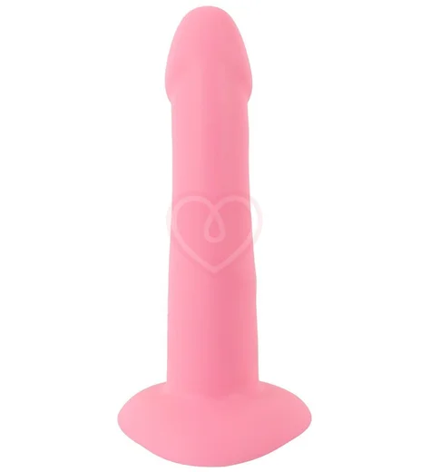 Вибратор с присоской в виде сердца Heart Guy розовый фото 4
