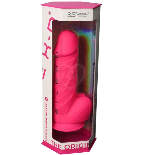 Реалистичный фаллоимитатор Silexd Model 1 21 см фуксия фото 5