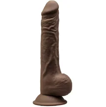 Реалистичный фаллоимитатор Silexd Model 3 17 см коричневый