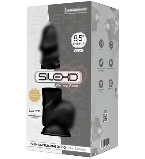 Реалистичный фаллоимитатор Silexd Model 2 21 см чёрный фото 3