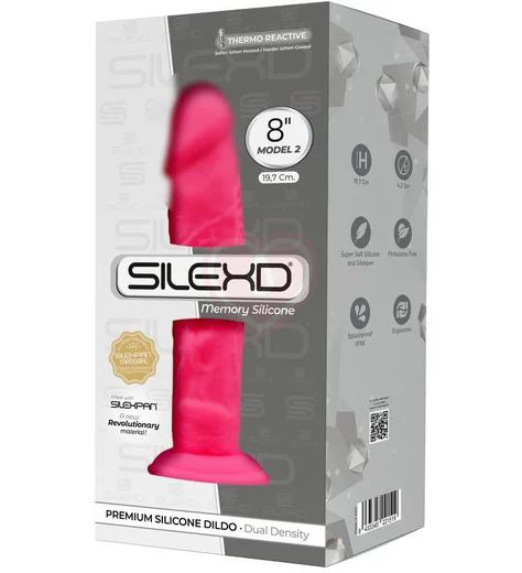 Реалистичный фаллоимитатор Silexd Model 2 20 см розовый фото 2