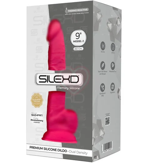 Реалистичный фаллоимитатор Silexd Model 3 23 см розовый фото 2