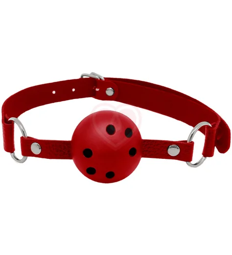 Кляп с отверстиями для дыхания Alive Discretion красный фото 1